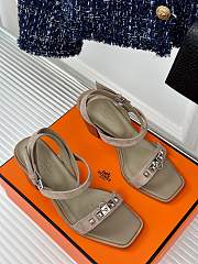 Hermes Beige Suede Sandals - 2