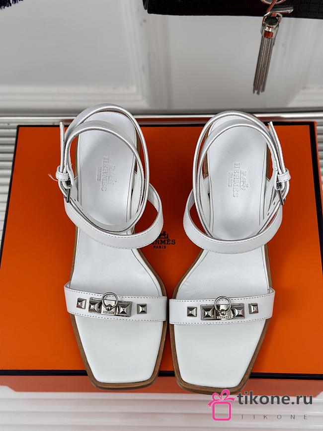 Hermes White Sandals - 1