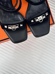 Hermes Black Suede Sandals - 2