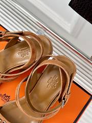 Hermes Brown Suede Sandals - 5