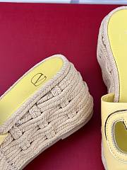 Valentino Yellow Sedge Sole Sandals - 2