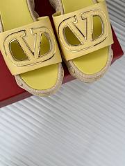 Valentino Yellow Sedge Sole Sandals - 3