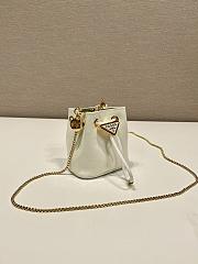 Prada Micro White Bucket Bag - 10x12x7cm - 5