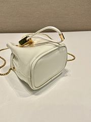 Prada Micro White Bucket Bag - 10x12x7cm - 2