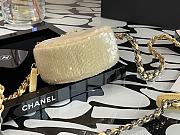 Chanel 19 Sequin Round Clutch With Chain Yellow - 2