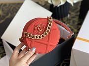 Chanel Red Round Bag  - 3