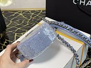 Chanel 19 Sequin Round Clutch With Chain Purple - 5