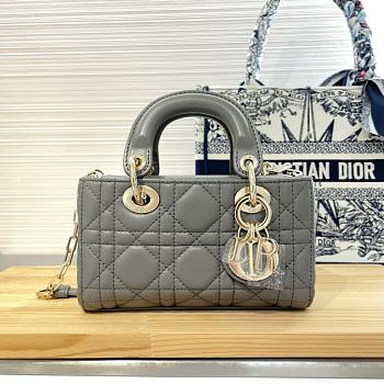 Dior Lady D-Joy Micro Bag Gray Cannage Lambskin - 16x9x5cm 