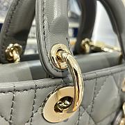 Dior Lady D-Joy Micro Grey Bag - 16x9x5cm - 4