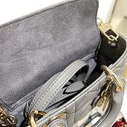 Dior Lady D-Joy Micro Grey Bag - 16x9x5cm - 2