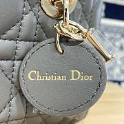 Dior Lady D-Joy Micro Grey Bag - 16x9x5cm - 3