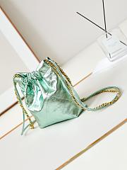 Chanel 22 Mini Light Green Hobo Bag - 19x20x6cm - 5