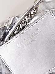 Chanel 22 Mini Silver Hobo Bag - 19x20x6cm - 4