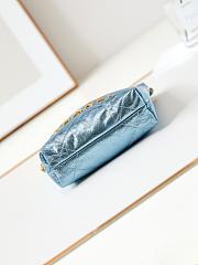 Chanel 22 Mini Light Blue Hobo Bag - 19x20x6cm - 2