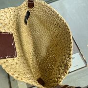 Fendi Small Croissant Hobo Bag In Woven Straw Beige 29cm - 5