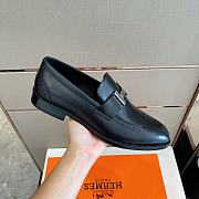 Hermes Loafers Black Leather For Men - 2