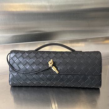 Bottega Veneta Long Clutch Bag In Black - 31x13x3cm