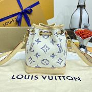 Louis Vuitton M83453 White Monogram Pattern Drawstring Bucket Bag - 13×16×10cm - 5