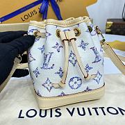 Louis Vuitton M83453 White Monogram Pattern Drawstring Bucket Bag - 13×16×10cm - 2