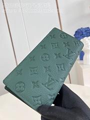 Louis Vuitton M83067 Green Taurillon Monogram Wallet - 10x19x2cm - 4