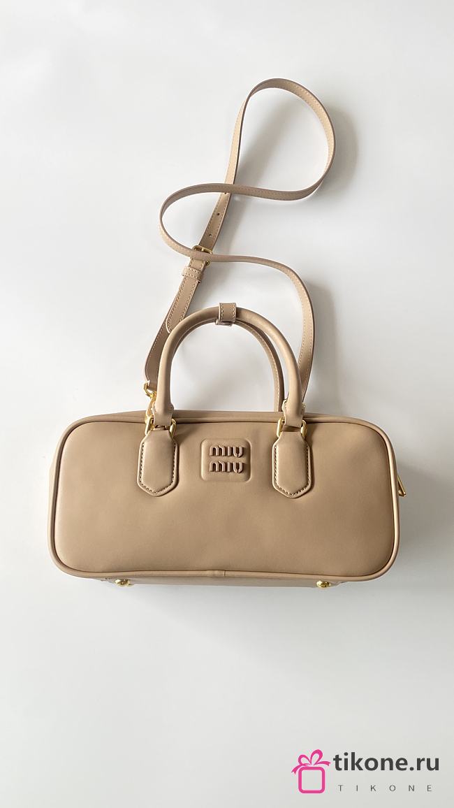 Miu Miu Arcadie Beige Leather Bag - 23x12x8cm - 1