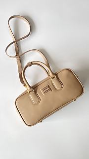 Miu Miu Arcadie Beige Leather Bag - 23x12x8cm - 4