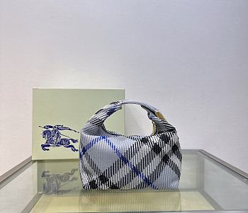 Buberry Peg Handbag In Blue - 29x17x14.5cm