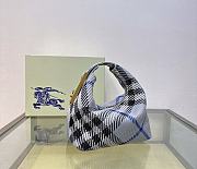 Buberry Peg Handbag In Blue - 29x17x14.5cm - 5