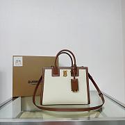 Buberry Canvas Mini Frances Tote Natural Malt Brown - 20x11x8.8cm - 1