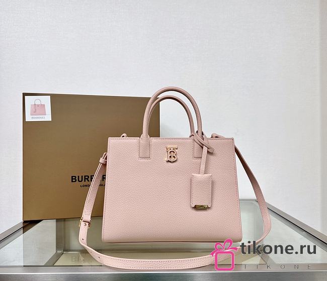 Buberry Tote In Pink Leather - 20x11x8.8cm - 1