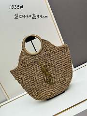 YSL Straw Tote Bag - 43x33cm - 1