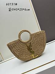 YSL Straw Cabbage Basket - 43x25x6cm - 1