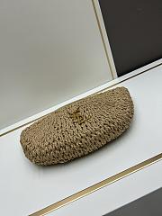 YSL Medium Straw Cabbage Basket - 37x20x6cm - 4