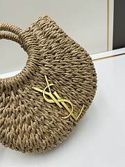 YSL Small Straw Cabbage Basket - 26x18x6cm - 5