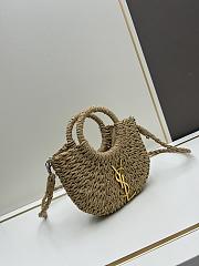 YSL Small Straw Cabbage Basket - 26x18x6cm - 4