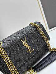 YSL Black Niki Raffia Medium Bag - 22x14x7cm - 5