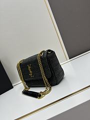 YSL Black Niki Raffia Medium Bag - 22x14x7cm - 2