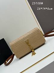 YSL Natural Niki Raffia Bag - 26x14x6cm - 1