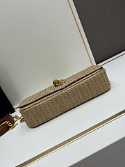 YSL Natural Niki Raffia Bag - 26x14x6cm - 4