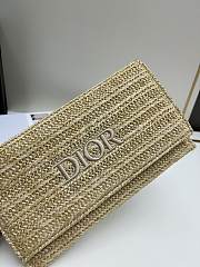 Dior Natural Raffia Clutch - 24x13cm - 3