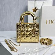 Dior Small Lady Gold Bag 17cm - 1