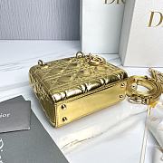 Dior Small Lady Gold Bag 17cm - 5