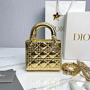 Dior Small Lady Gold Bag 17cm - 3