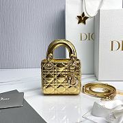 Dior Micro Lady Gold Bag 12cm - 1