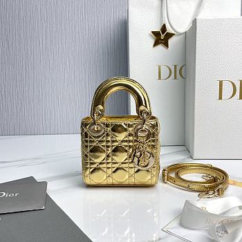 Dior Micro Lady Gold Bag 12cm