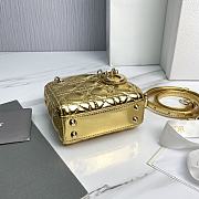 Dior Micro Lady Gold Bag 12cm - 4