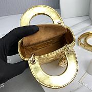 Dior Micro Lady Gold Bag 12cm - 3