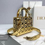 Dior Medium Lady Gold Bag 20cm - 2