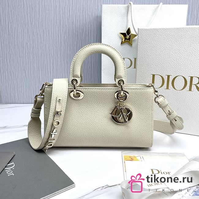 Dior Lady D-Sire My ABCDior In White Leather - 26x15x8cm - 1