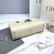 Dior Lady D-Sire My ABCDior In White Leather - 26x15x8cm - 3